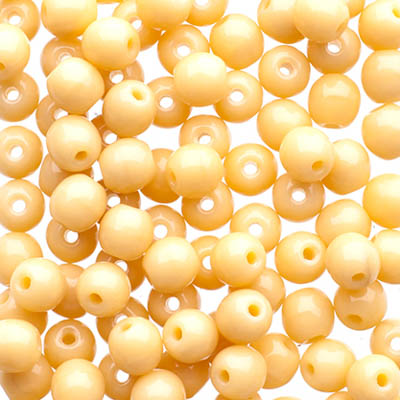 Czech Druk Beads Opaque Ivory