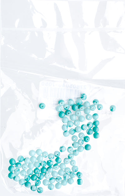 Czech Druk Beads Opaque Green Turquoise