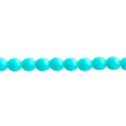 Czech Druk Beads Opaque Green Turquoise