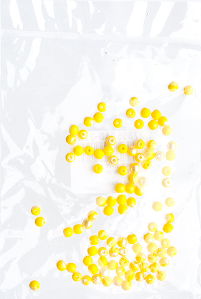 Czech Druk Beads Opaque Yellow AB