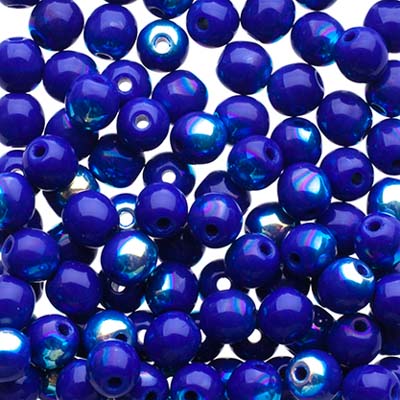 Czech Druk Beads Opaque Cobalt AB