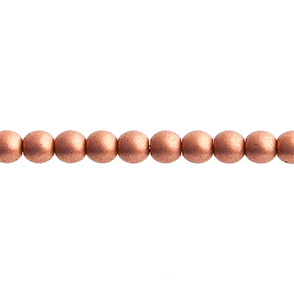 Czech Druk Beads Opaque Copper