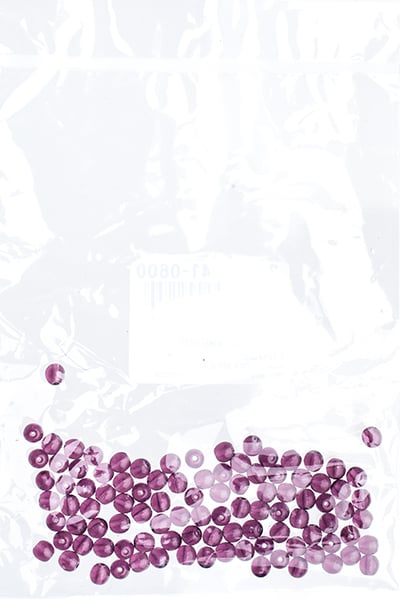 Czech Druk Beads Transparent Amethyst