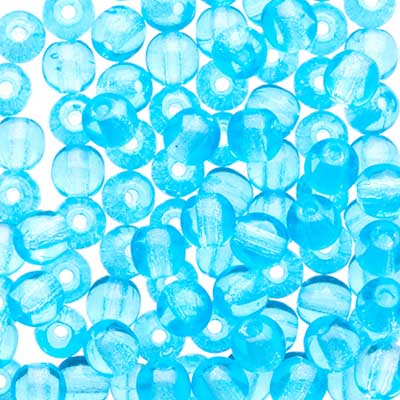 Czech Druk Beads Transparent Aqua