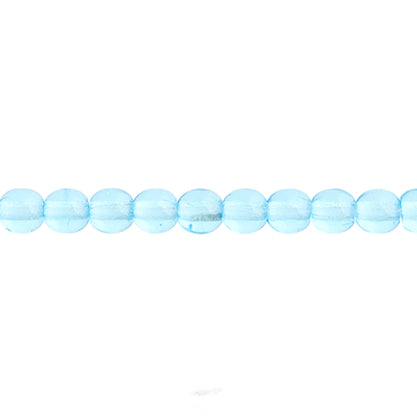 Czech Druk Beads Transparent Aqua