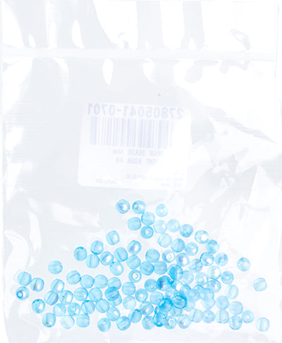 Czech Druk Beads Transparent Aqua AB