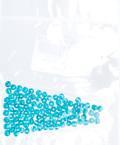 Czech Druk Beads Transparent Blue Zircon