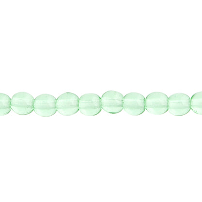 Czech Druk Beads Transparent Peridot