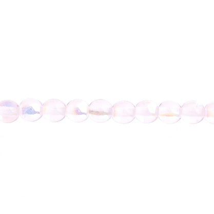 Czech Druk Beads Transparent Rose AB