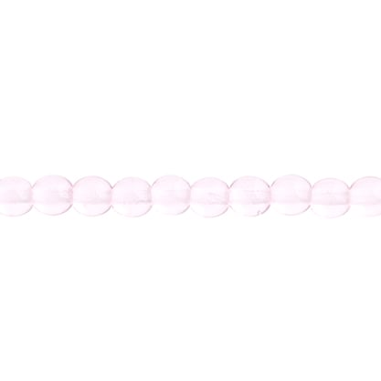 Czech Druk Beads Transparent Light Rose