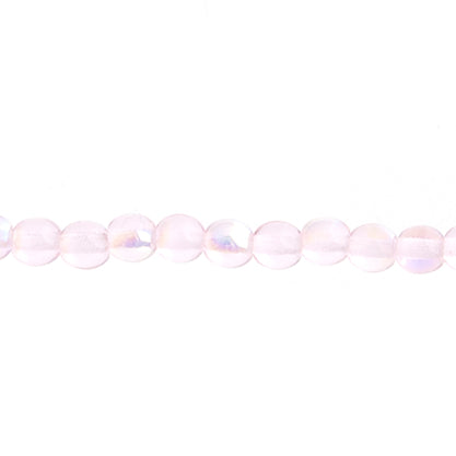 Czech Druk Beads Transparent Light Rose AB