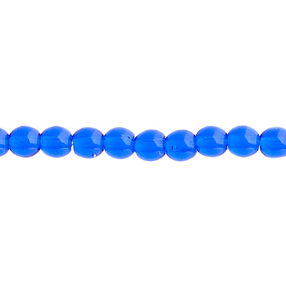 Czech Druk Beads Transparent Sapphire