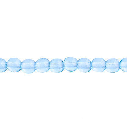 Czech Druk Beads Transparent Light Sapphire