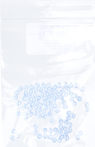 Czech Druk Beads Transparent Light Sapphire