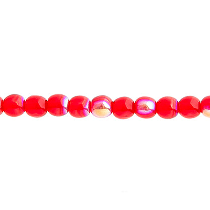 Czech Druk Beads Transparent Siam AB