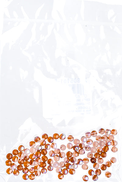 Czech Druk Beads Transparent Topaz AB