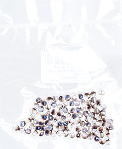 Czech Druk Beads Transparent Crystal Azuro