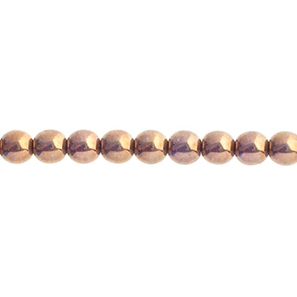 Czech Druk Beads Transparent Crystal Bronze