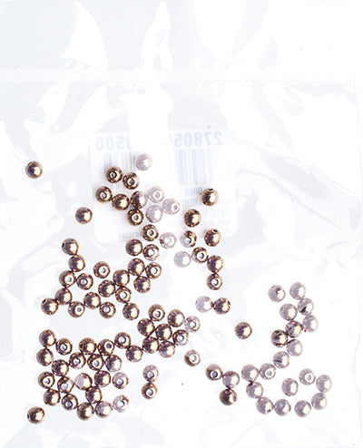 Czech Druk Beads Transparent Crystal Bronze