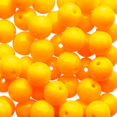 Czech Druk Beads Opaque Orange