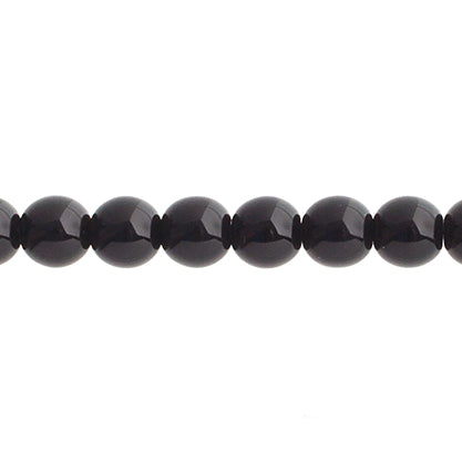 Czech Druk Beads Opaque Jet