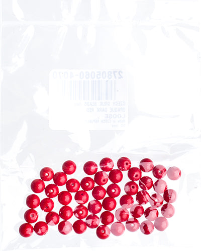 Czech Druk Beads Opaque Dark Red