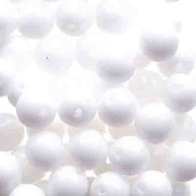 Czech Druk Beads Opaque Chalk White