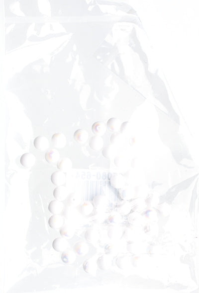 Czech Druk Beads Opaque Chalk White AB