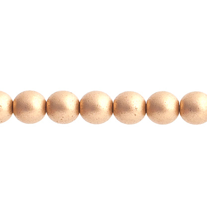 Czech Druk Beads Opaque Gold