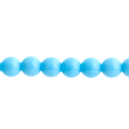 Czech Druk Beads Opaque Blue Turquoise