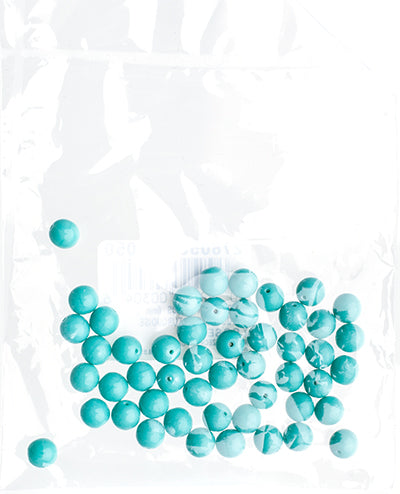 Czech Druk Beads Opaque Green Turquoise