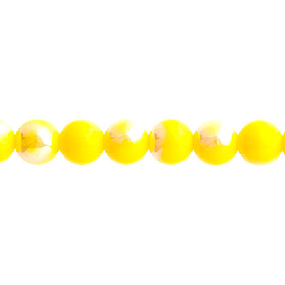 Czech Druk Beads Opaque Yellow AB