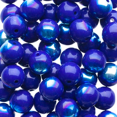 Czech Druk Beads Opaque Cobalt AB
