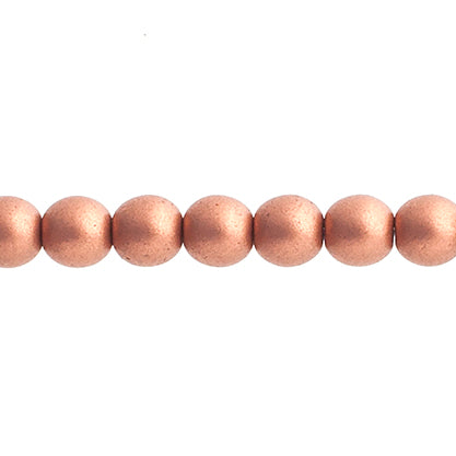 Czech Druk Beads Opaque Copper