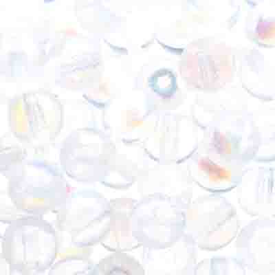 Czech Druk Beads Transparent Crystal AB