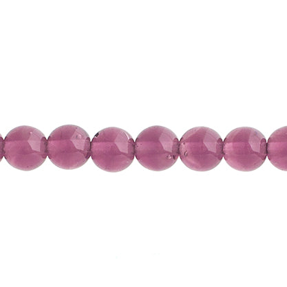 Czech Druk Beads Transparent Amethyst