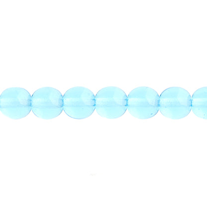 Czech Druk Beads Transparent Aqua