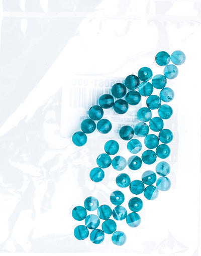 Czech Druk Beads Transparent Blue Zircon