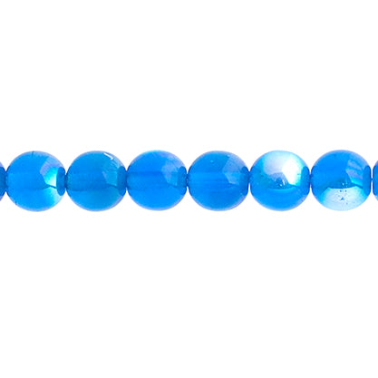 Czech Druk Beads Transparent Capri Blue AB