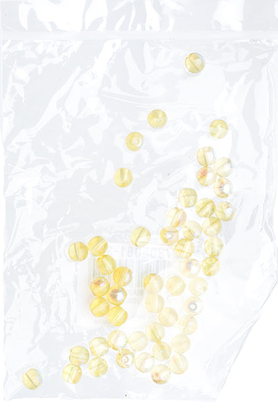 Czech Druk Beads Transparent Jonquil AB