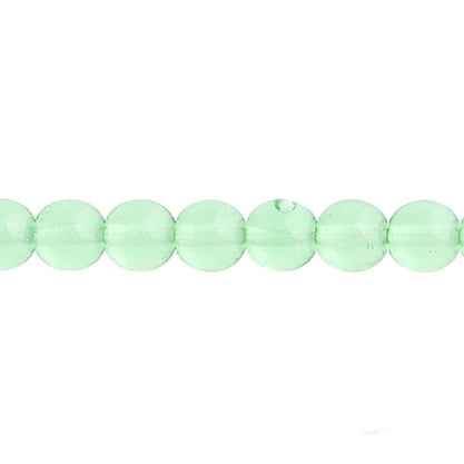 Czech Druk Beads Transparent Peridot