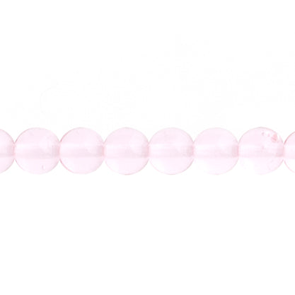 Czech Druk Beads Transparent Light Rose