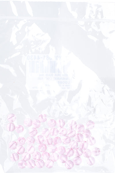 Czech Druk Beads Transparent Light Rose