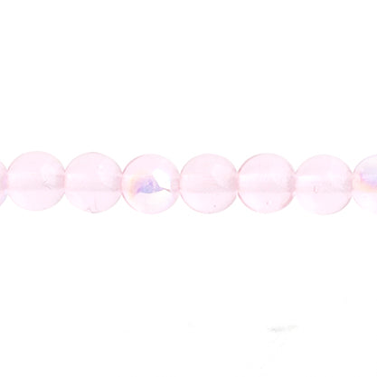 Czech Druk Beads Transparent Light Rose AB