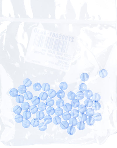Czech Druk Beads Transparent Light Sapphire