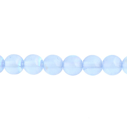 Czech Druk Beads Transparent Light Sapphire AB