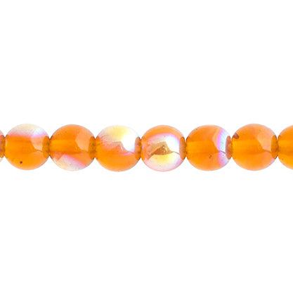 Czech Druk Beads Transparent Topaz AB