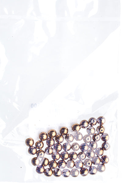 Czech Druk Beads Transparent Crystal Bronze