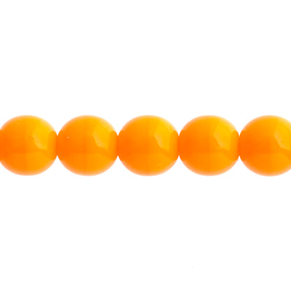Czech Druk Beads Opaque Orange