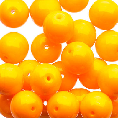 Czech Druk Beads Opaque Orange